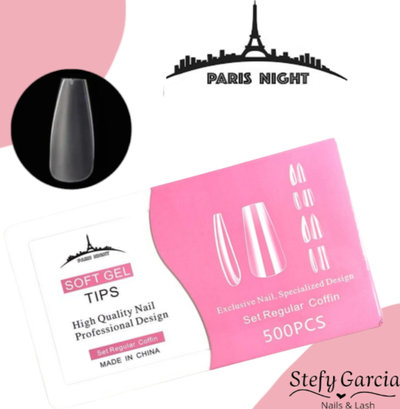 Tips Soft Gel Caja Rosa x500un