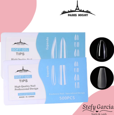 Tips Soft Gel Caja Celestes x500un