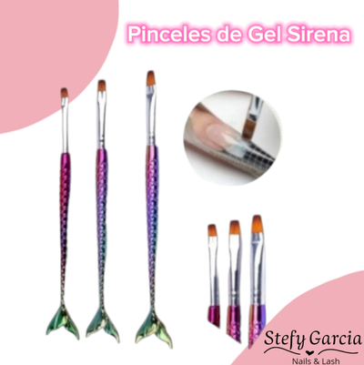 Pinceles de Gel Cola de Sirena 