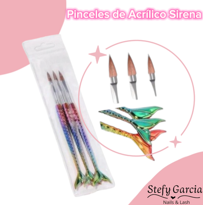 Pincel Acrílico Cola de Sirena