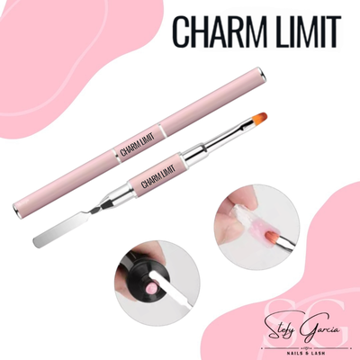 Pincel Pink Poligel Espátula Charm Limit