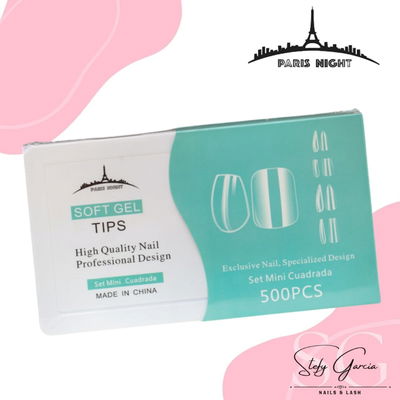 Tips Soft Gel Mini Cortos Caja x500un Paris Night
