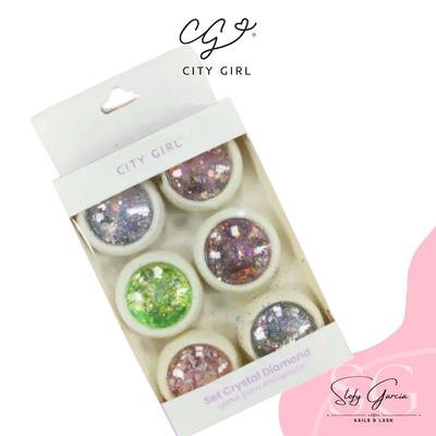 Decoracion Cristal Diamond City Girl x6un