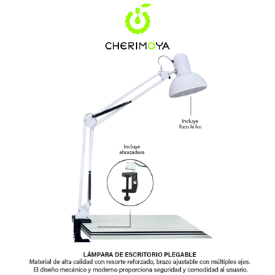 Lampara de Escritorio Blanco Cherimoya