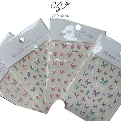 Sticker Mariposas 6D c.u