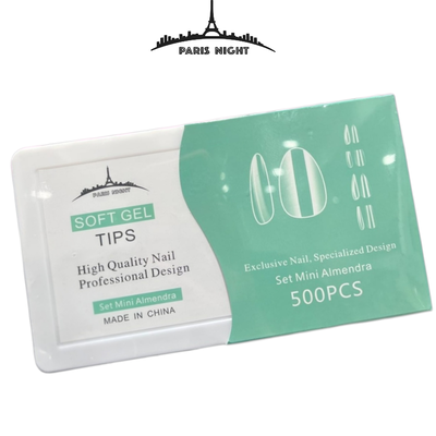 Tips Soft Gel Almendra Mini Paris Night