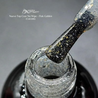 Top Flock Golden Destellos Dorados y Plateados Angela Bresciano 15ml