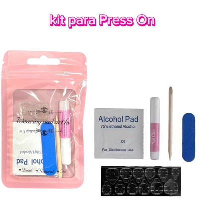 Kit para Press On con Pegamento 