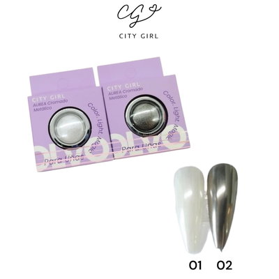 Polvo Cromado Aura Metalico