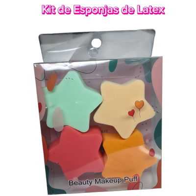 Kit Esponjas Latex Estrella x4un