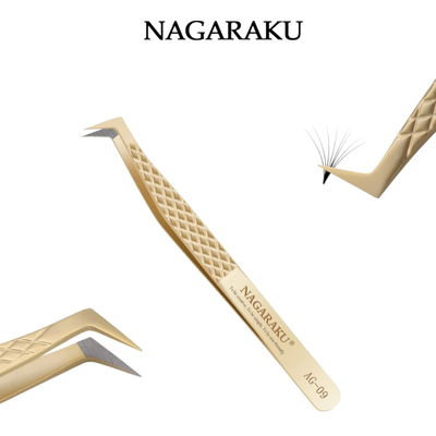 Pinza Nagaraku AG-09 Curva L con estuche Original 
