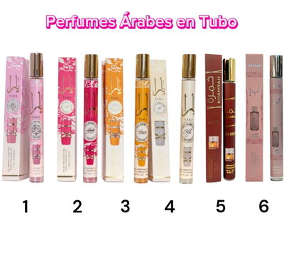 Perfumes Árabes en tubo