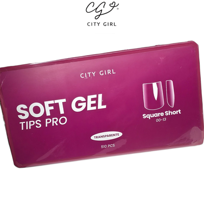 Tips Soft Gel Cuadrado Pro City Girl