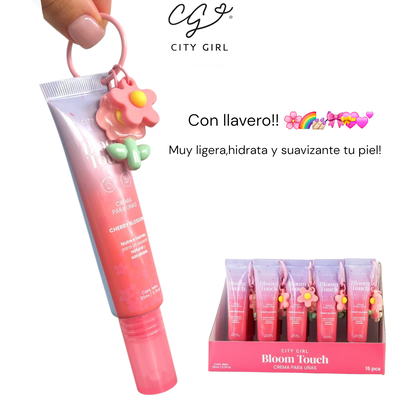 Crema para Uñas Cherry con Llaveros Blos City Girl