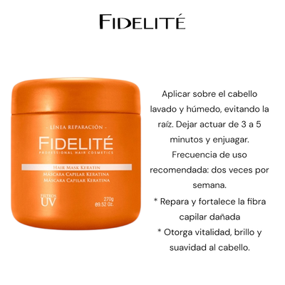 Máscara Capilar Reparadora Keratina Fidelite 270g