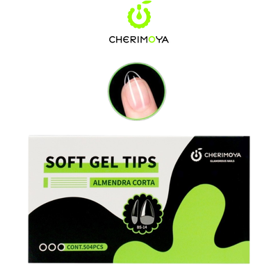 Tips Soft Gel Amendra Corta 504un 