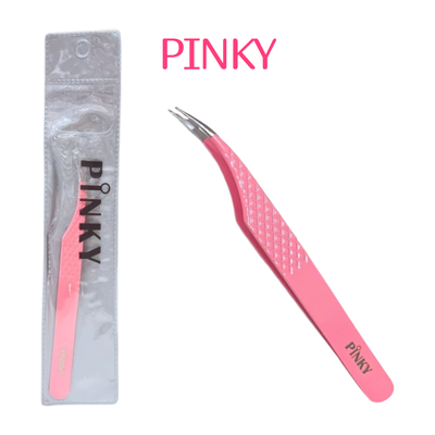 Pinza para Pestañas Pinky Semi Recta Rosa