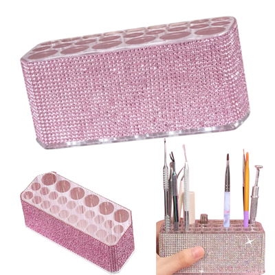 Organizador de Pinzas/ Pinceles con Strass Pinky 
