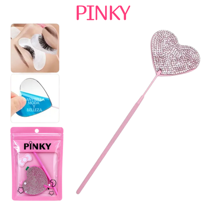 Espejo para Extensión de Pestañas Corazon con Strass