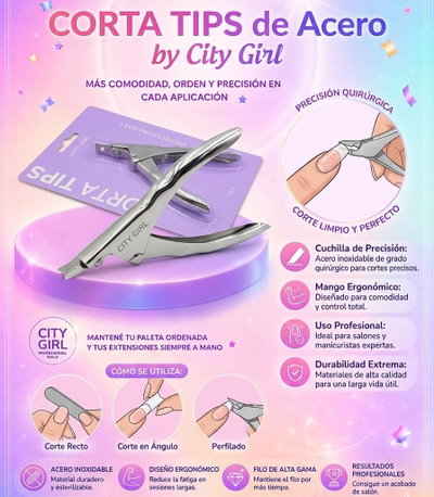 Corta Tips de Acero City Girl