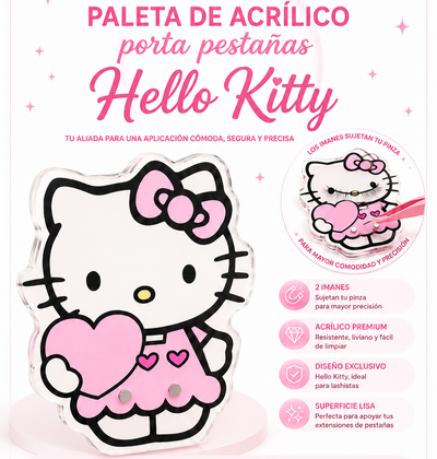 Paleta Hello Kitty Magnetica Porta Extensiones de Pestañas