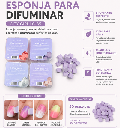 Caja de Repuesto de Esponja para Difuminar