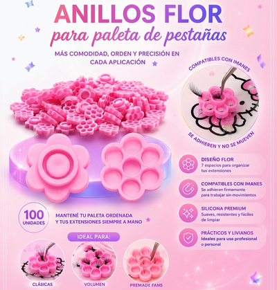 Anillo Flor para Paleta de Acrilico