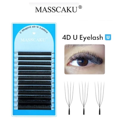 Pestañas Masscaku 4D U Mix (8-15mm) 0.07D Efecto aura