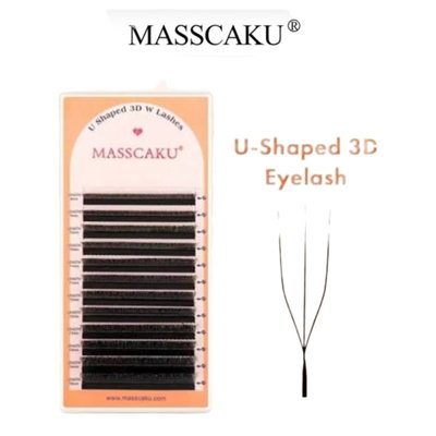 Pestañas Masscaku 3D U Mix (8-15mm) 0.07D Efecto Aura