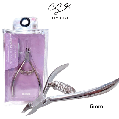 Corta Cuticula Resorte Plateado 5mm City Girl