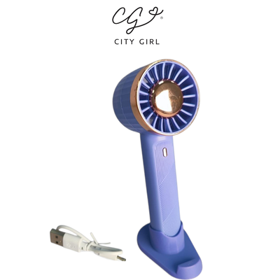 Ventilador Portátil Con Base City Girl