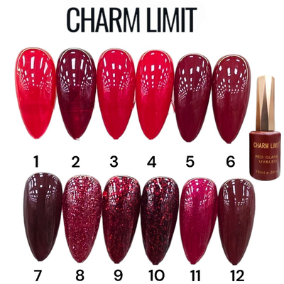 Semipermanente Red Glas Charm Limit
