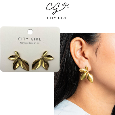 Aros Flores Minimalista City Girl