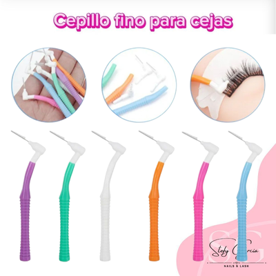 Mini cepillo L para laminado Cejas x3un.