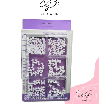Decoracion White Moños City Girl