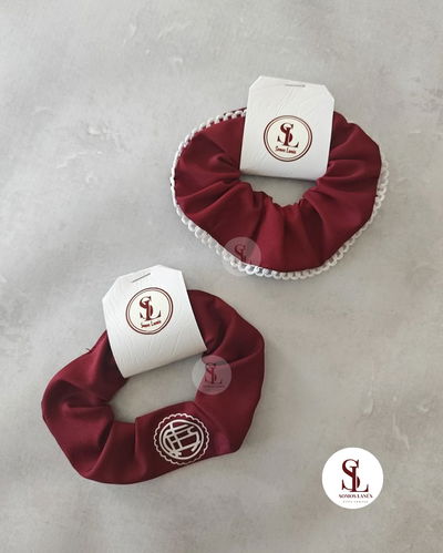 Scrunchies con puntilla