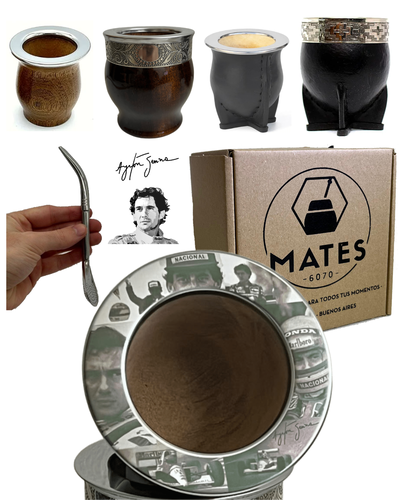 MATE AYRTON SENNA FOTOGRABADO
