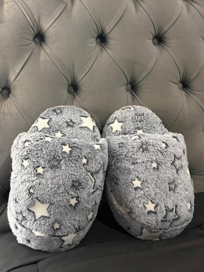 PANTUFLONES SHINE GRIS