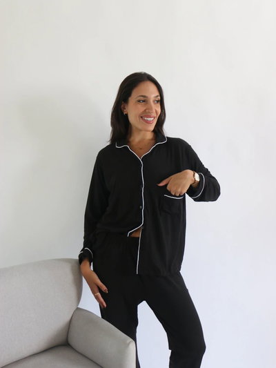 PIJAMA CAMISERO NEGRO