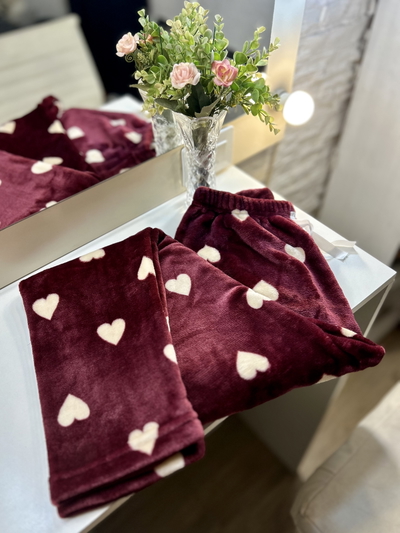PANTALON CORAZÓN BORDO