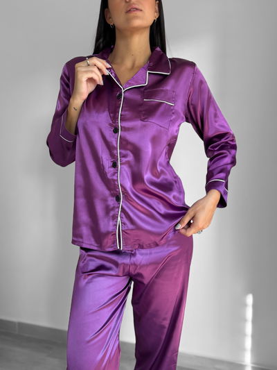 PIJAMA SATEN VIOLETA