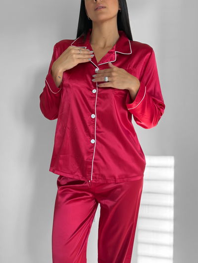PIJAMA SATEN ROJO