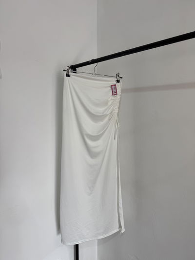 MINI LARGA FRUNCE BLANCA