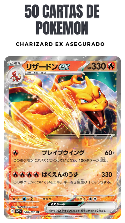 Charizard EX 50 cartas Pokémon TCG
