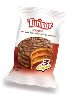 ALFAJOR TURIMAR NEGRO TRIPLE 6 UNIDADES 