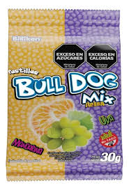 Past. Bull dog Mandarina/uva 12x30 gr