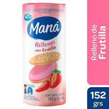 2 Galletas mana rellena frutilla 