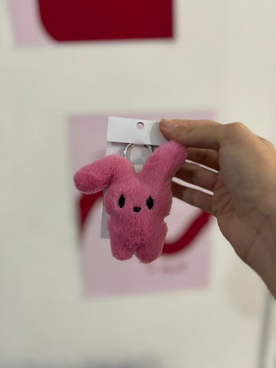 Llavero peluche | conejito rosa
