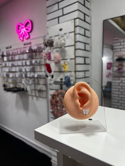 Aros mariposa plateado