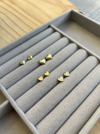 Aros corazon minimalista